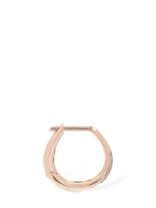 DoDo   9kt Rose gold &amp; diamond mono earring 