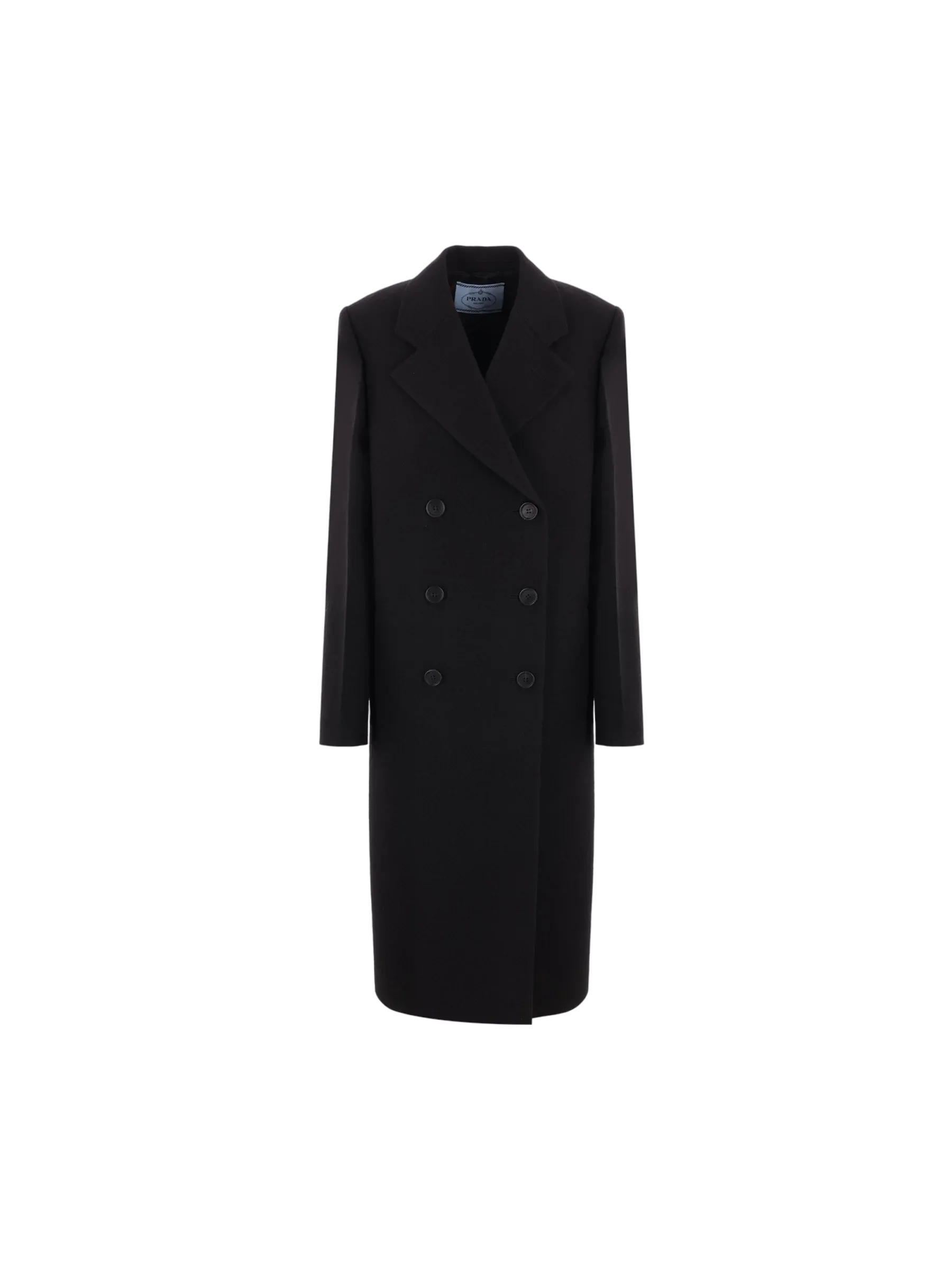 Double-Breasted Wool Twill Coat