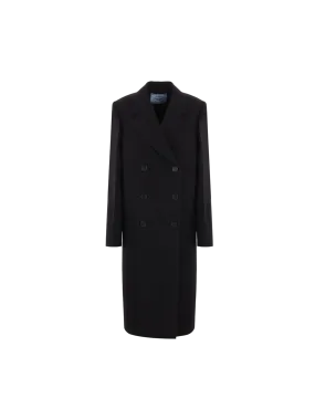 Double-Breasted Wool Twill Coat