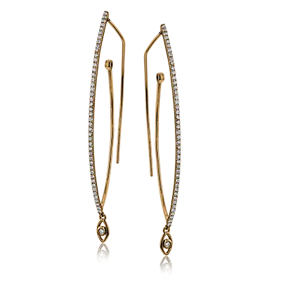 Drop Earrings in 18k Gold with Diamonds