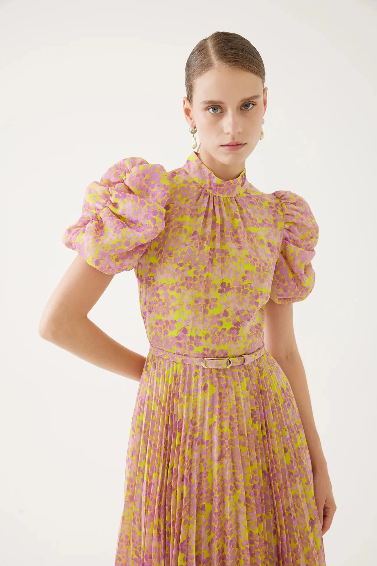 Exquise 4218031 Yellow & Pink Dress