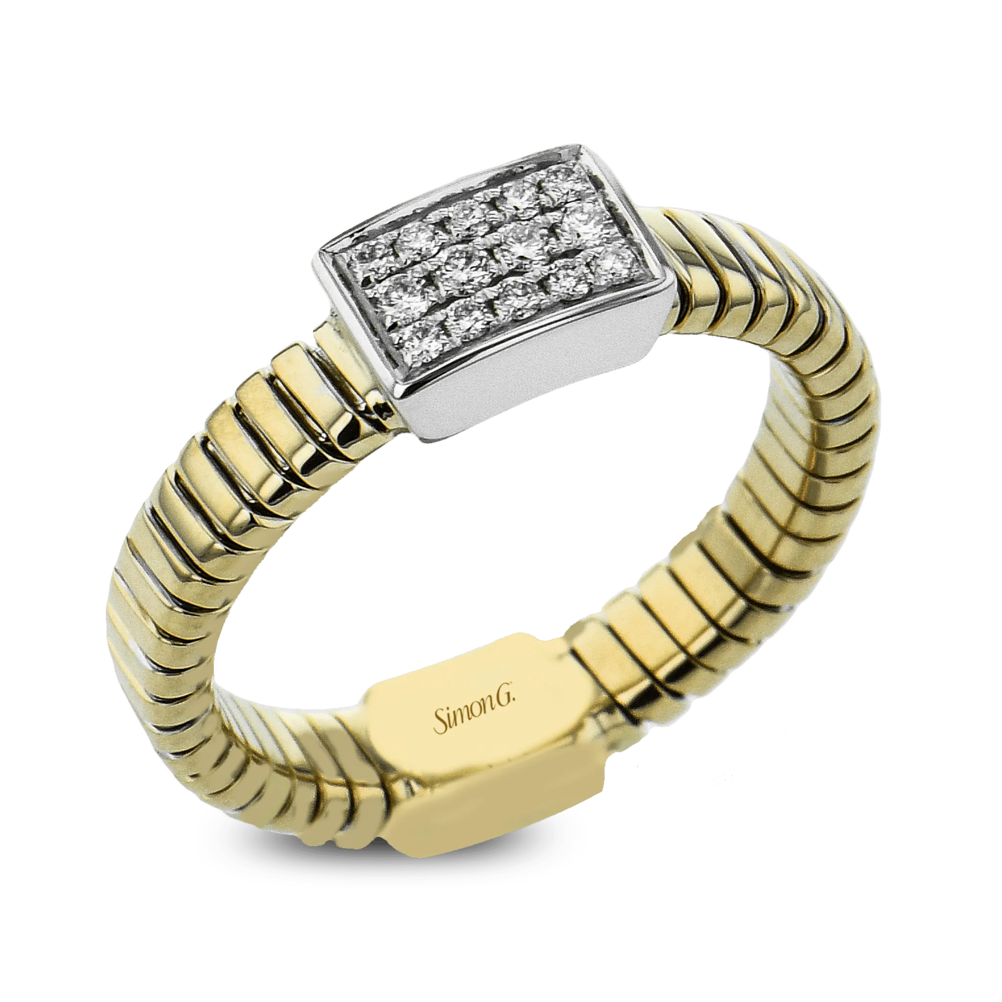 Fashion Ring In 18k Gold With Diamonds