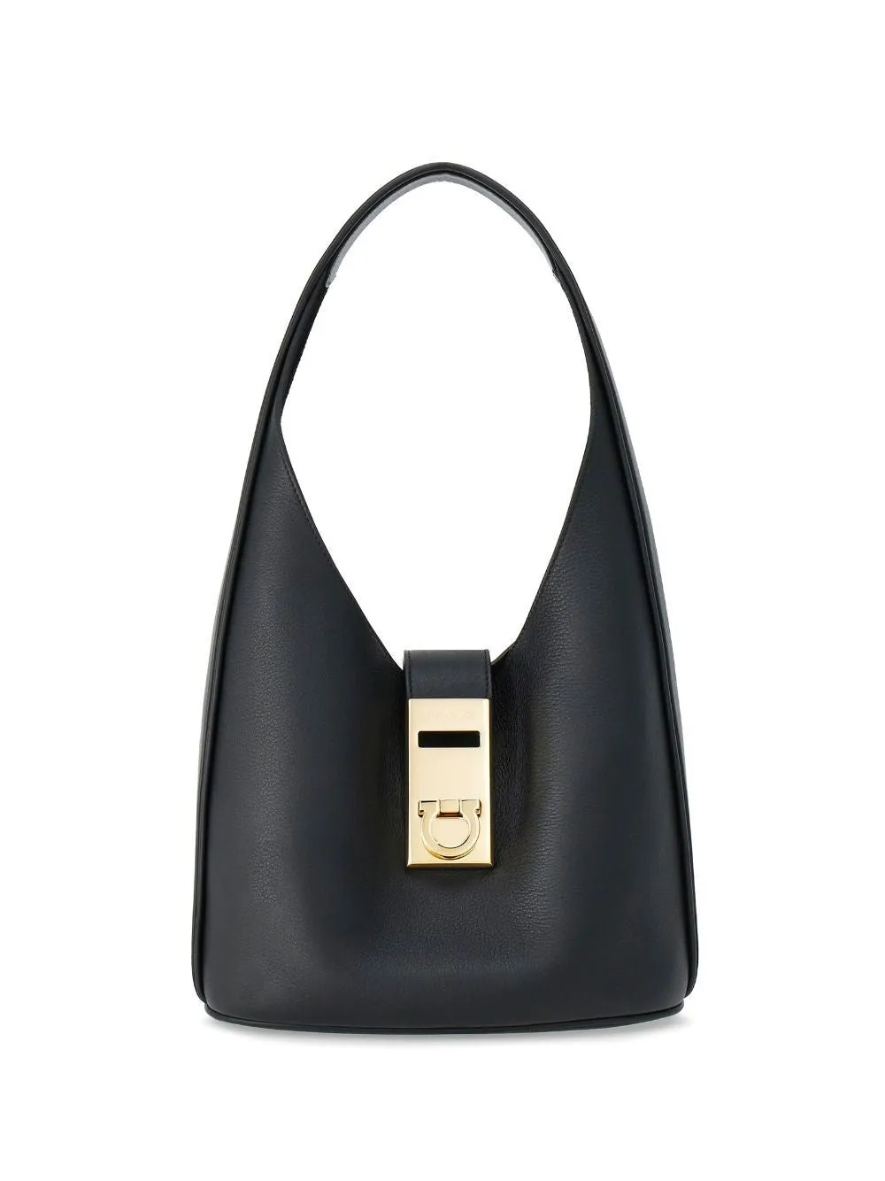 Ferragamo Black Calf Leather Shoulder Bag for Women