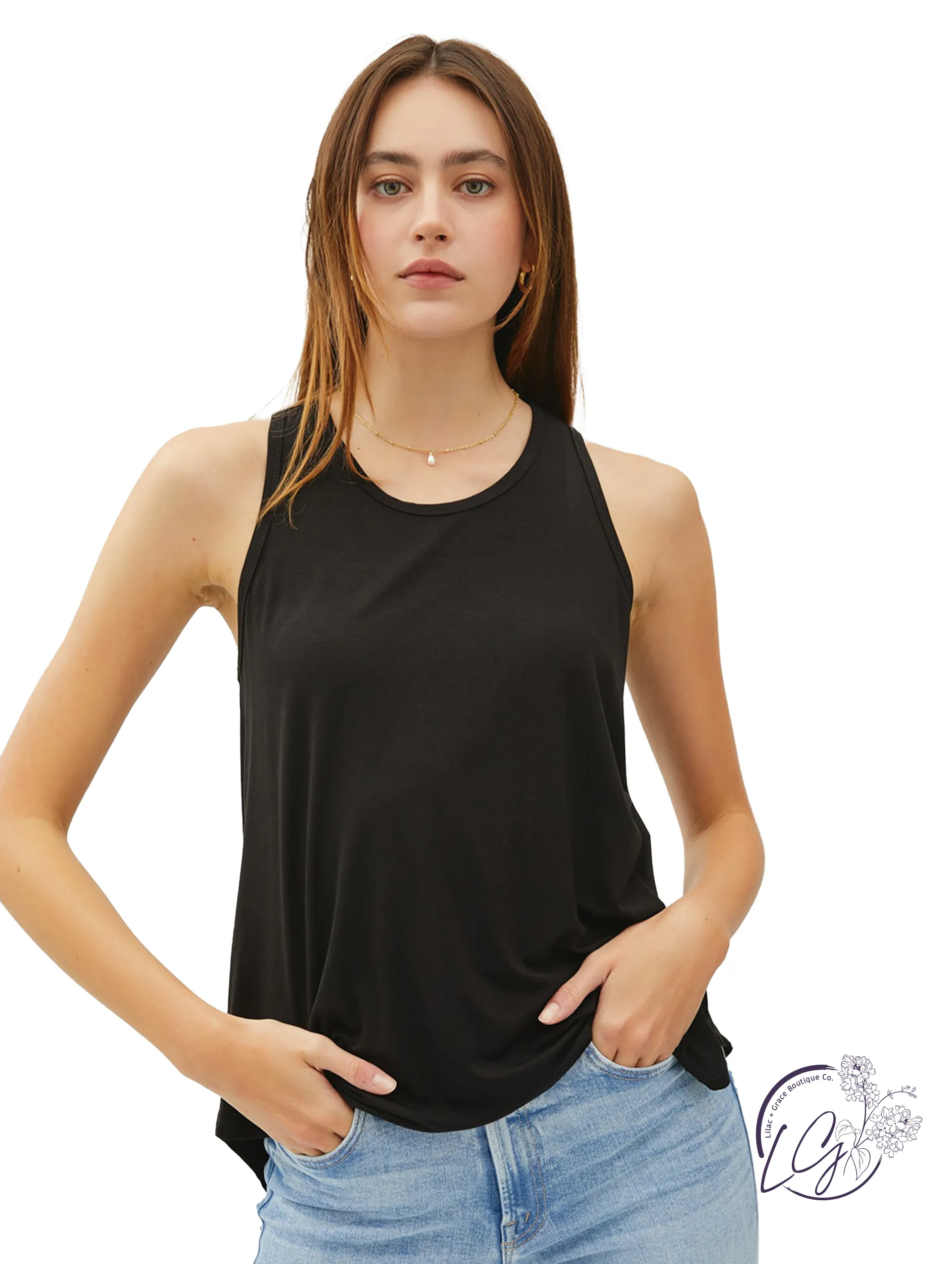 Free Form Round Neck Tank