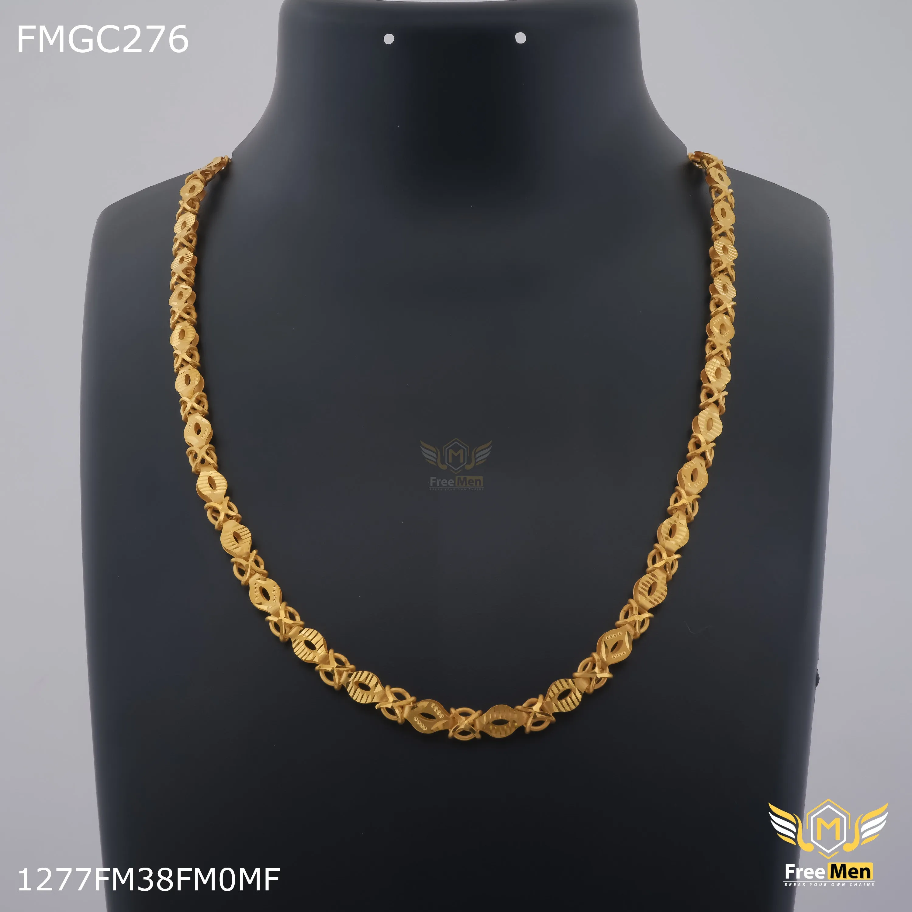 Freemen designer x gold plated Chain FMGC276