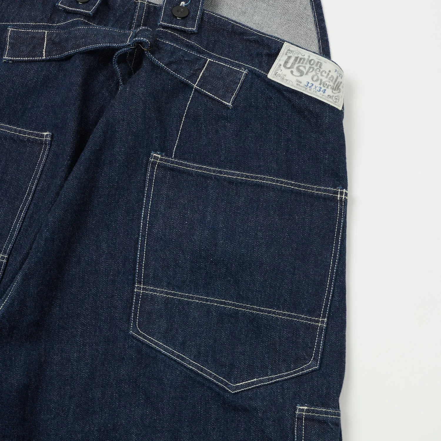 Freewheelers 'Silver Hammer' Bib Denim Overall - Rinsed