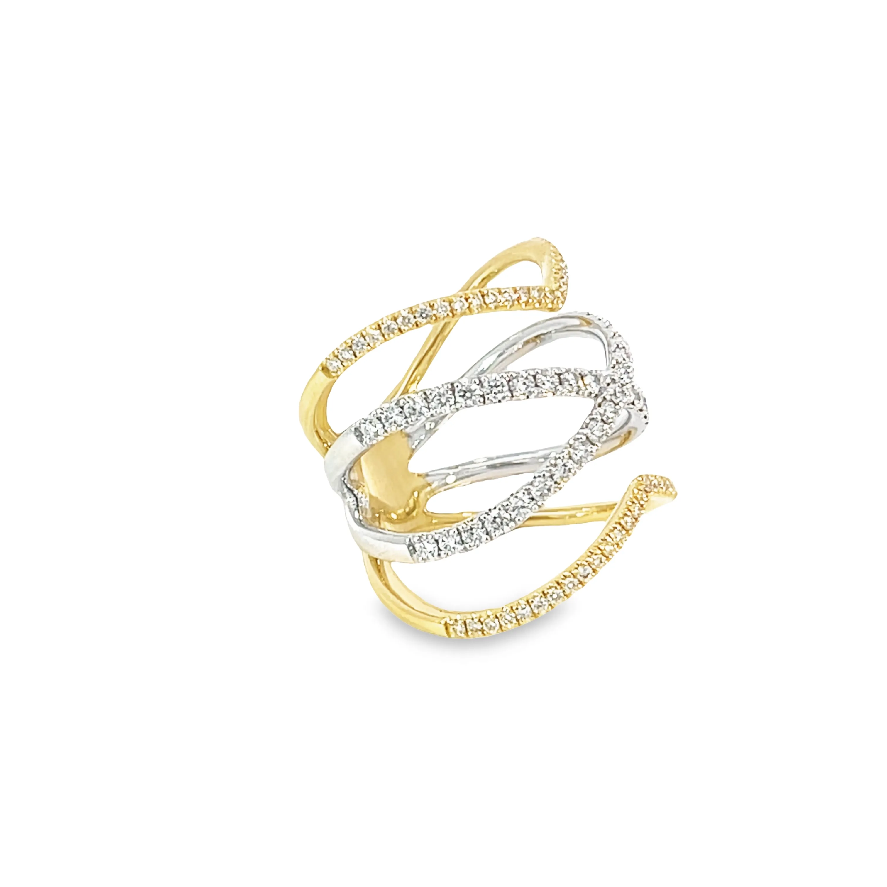 Gabriel & Co. Criss Cross Diamond Fashion Ring