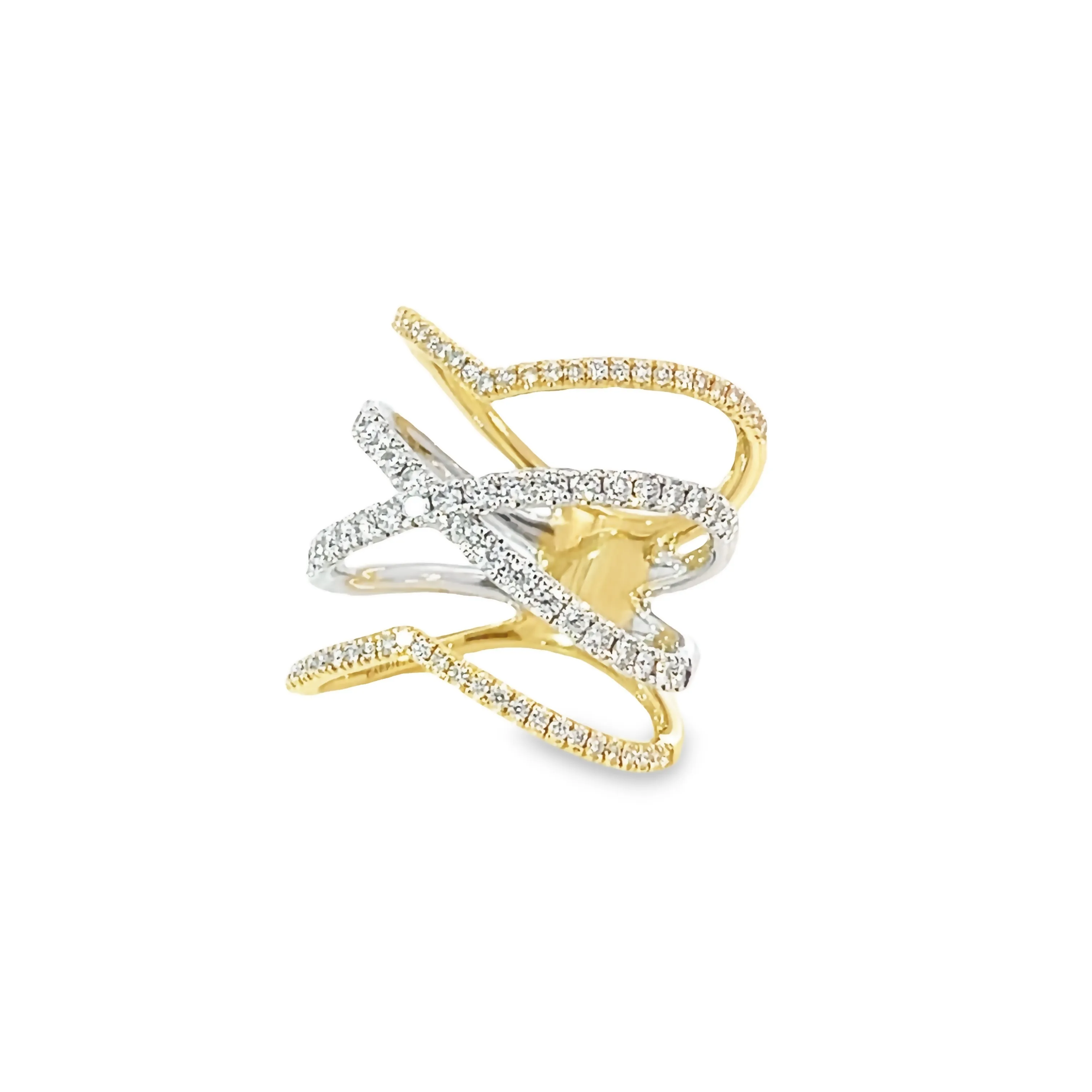 Gabriel & Co. Criss Cross Diamond Fashion Ring