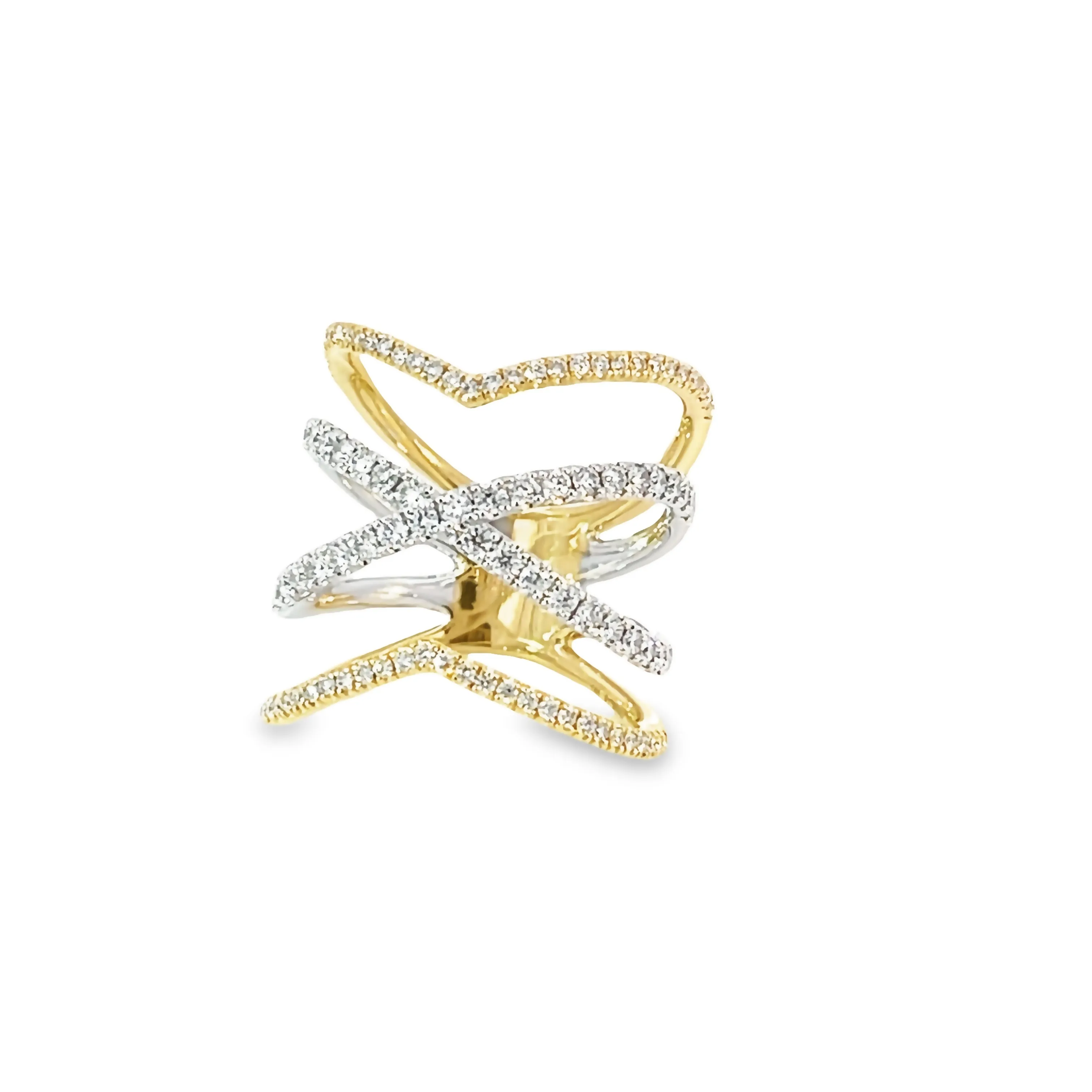 Gabriel & Co. Criss Cross Diamond Fashion Ring