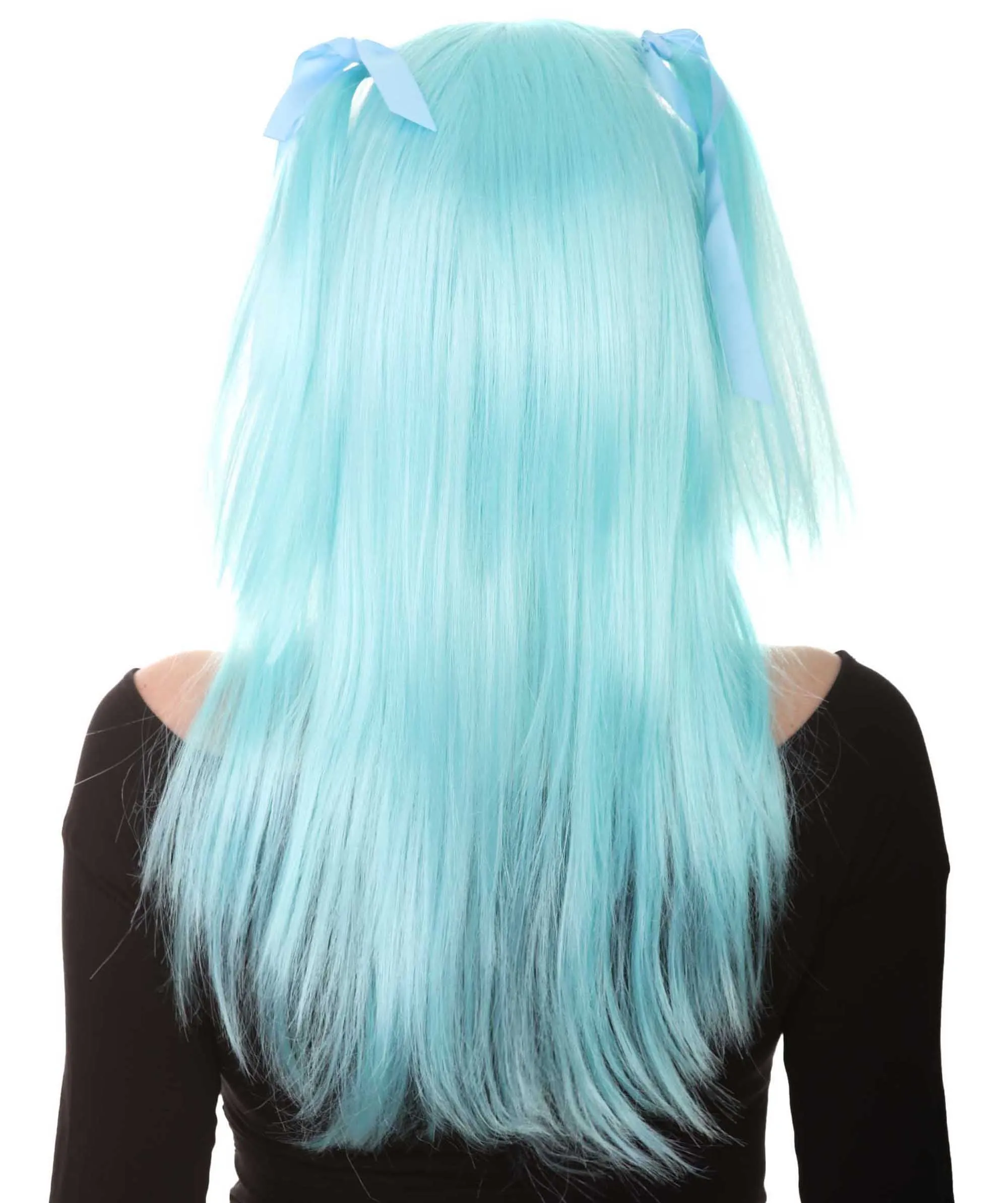 Game Womens Wig | Light Blue Cosplay Wig | Premium Breathable Capless Cap