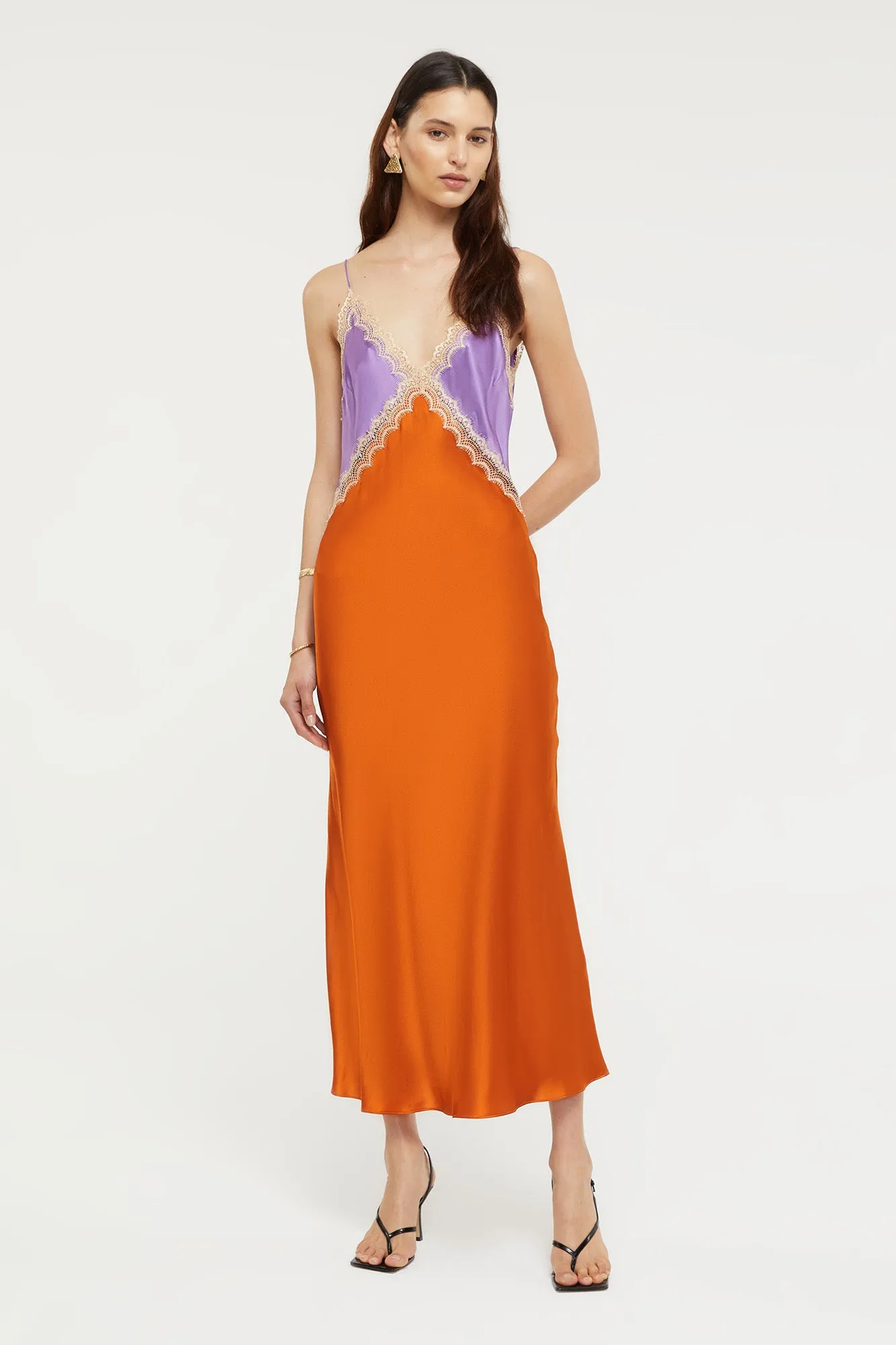 Ginia Sadie Dress Amethyst & Sunset