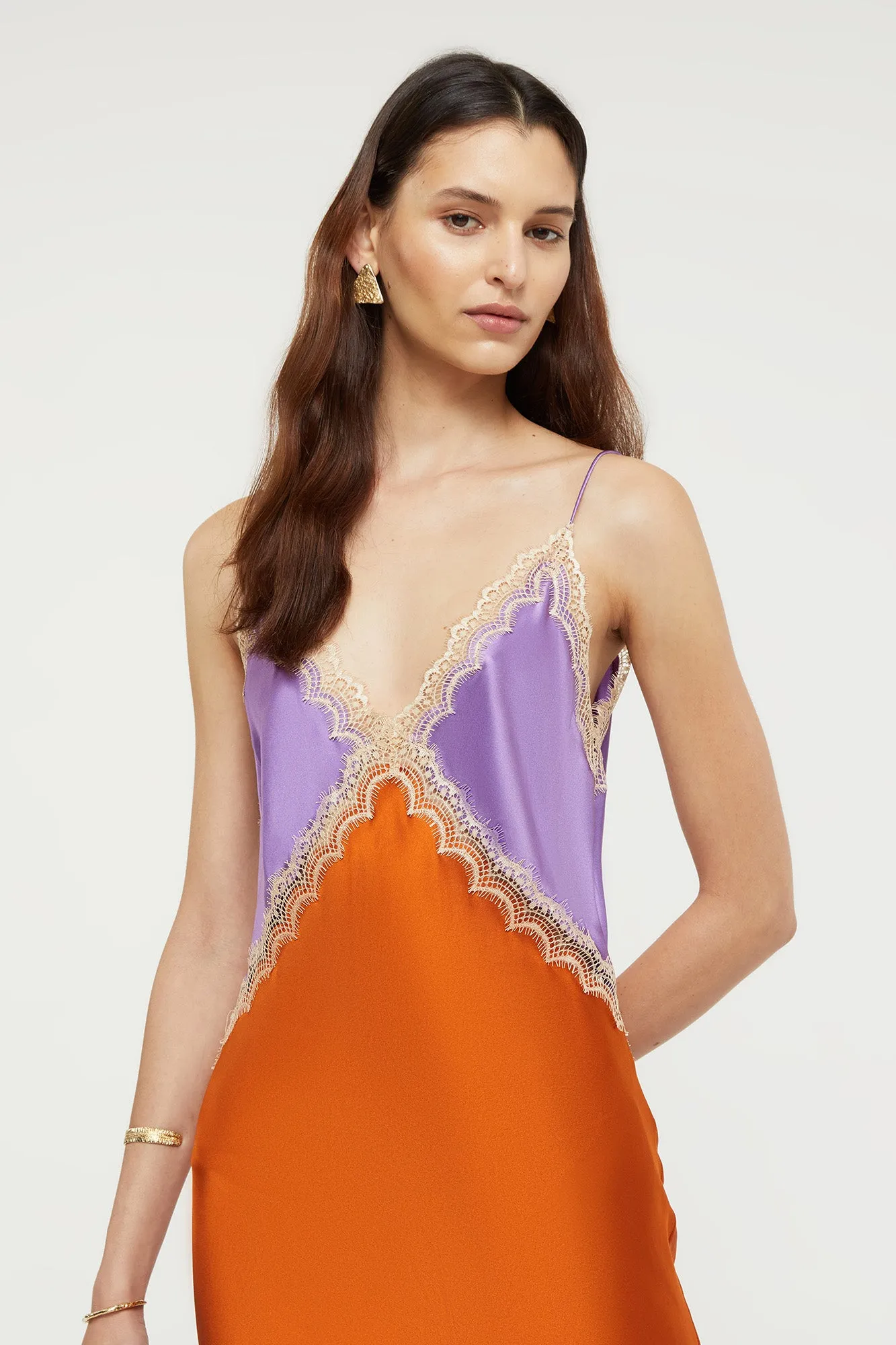 Ginia Sadie Dress Amethyst & Sunset