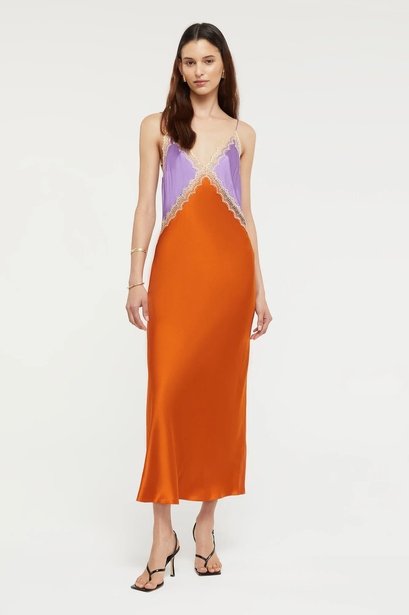 Ginia Sadie Dress Amethyst & Sunset