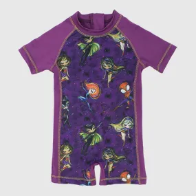 Girly Super Heroes Overall Swim Suit