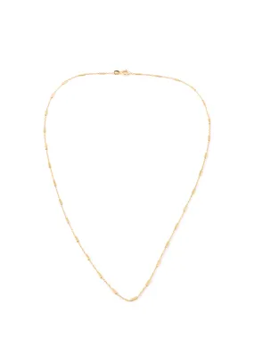 Gold Thin Rectangular Blocks Necklace