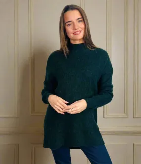 Green Wool Rich Relaxed Jumper