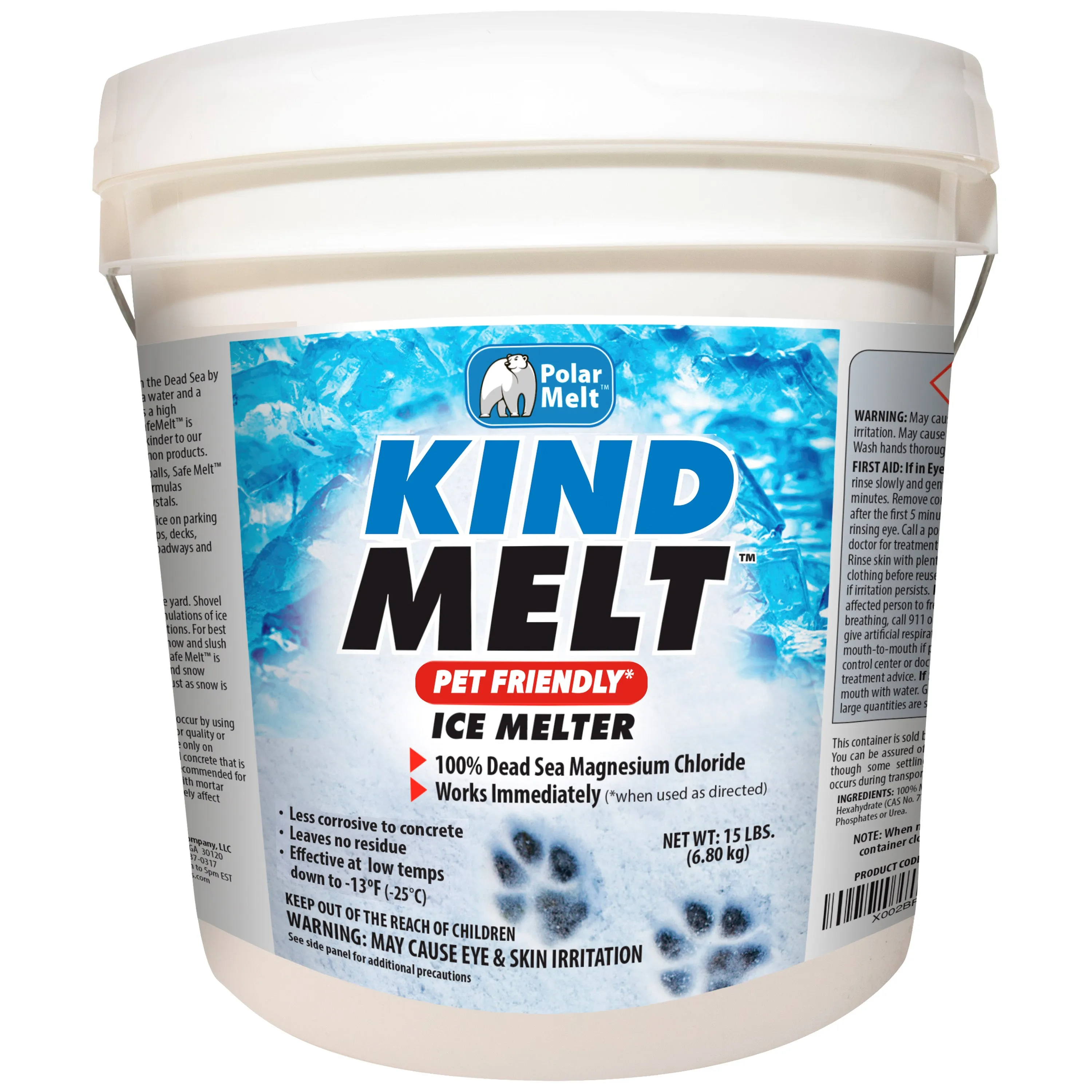 Harris Kind Melt Pet Friendly Ice Melt- 15lb with Scoop Included Inside Bucket