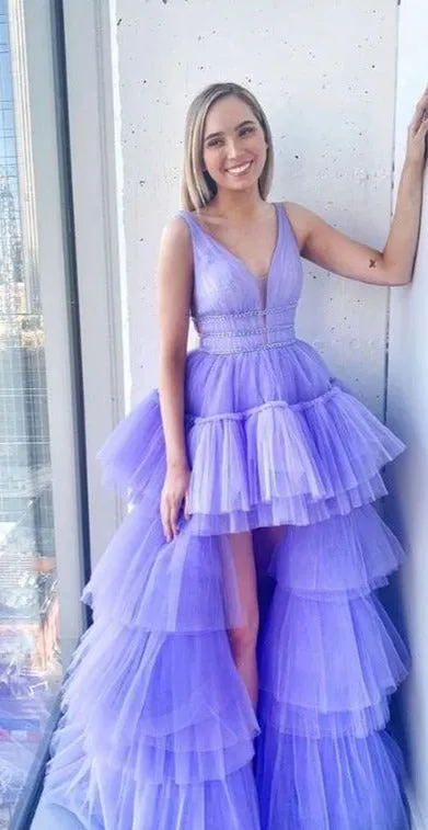 High Low Lilac Prom Dress