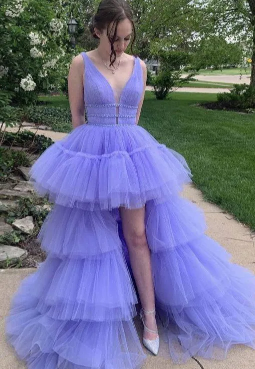 High Low Lilac Prom Dress