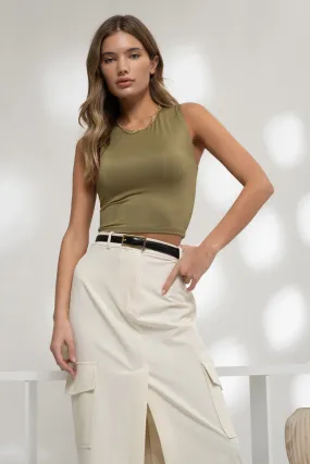 High Neck Cropped Tank