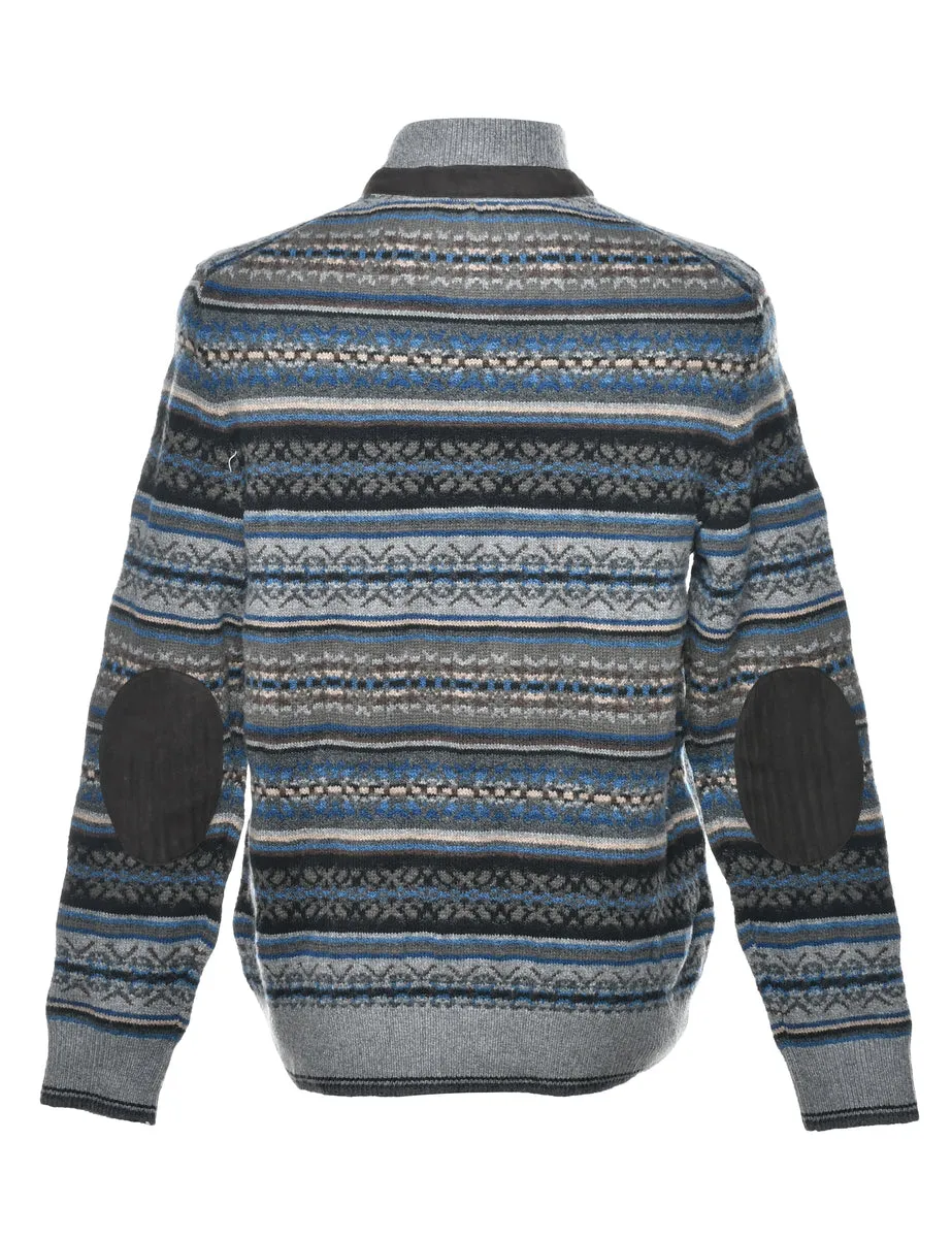 High Neck Nordic Jumper - M