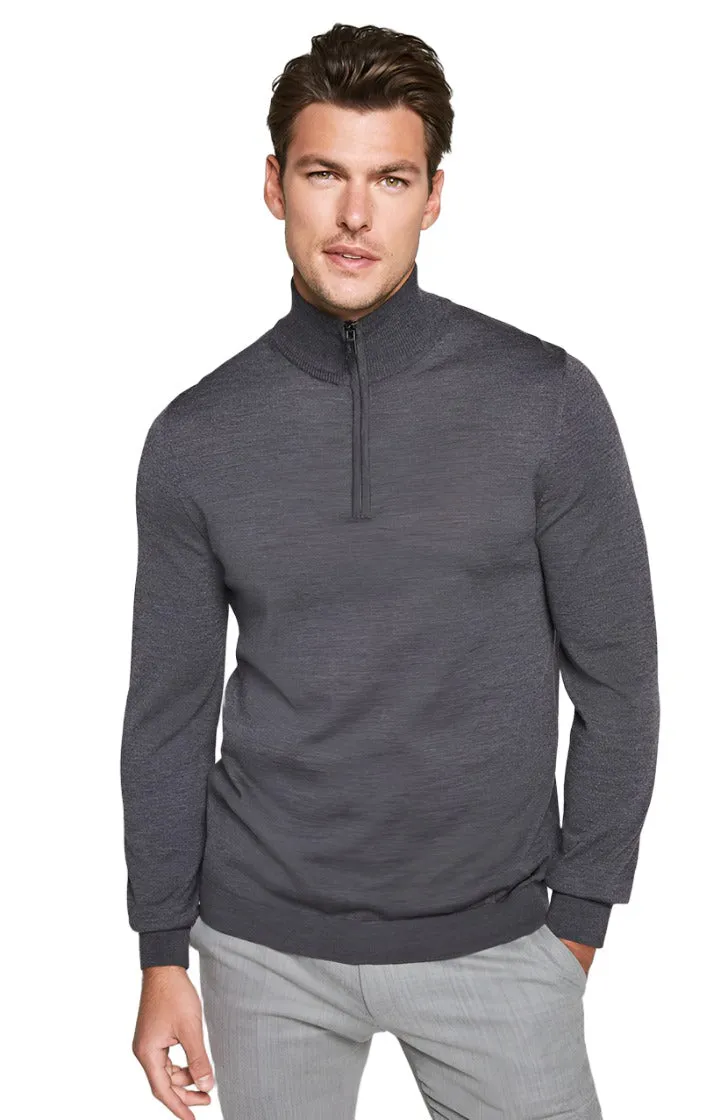 ID20160-Joop Dario Grey Zip Jumper