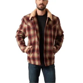 Kimes Ranch Men's Big Horn Plaid Dark Red Jacket F23-14012418