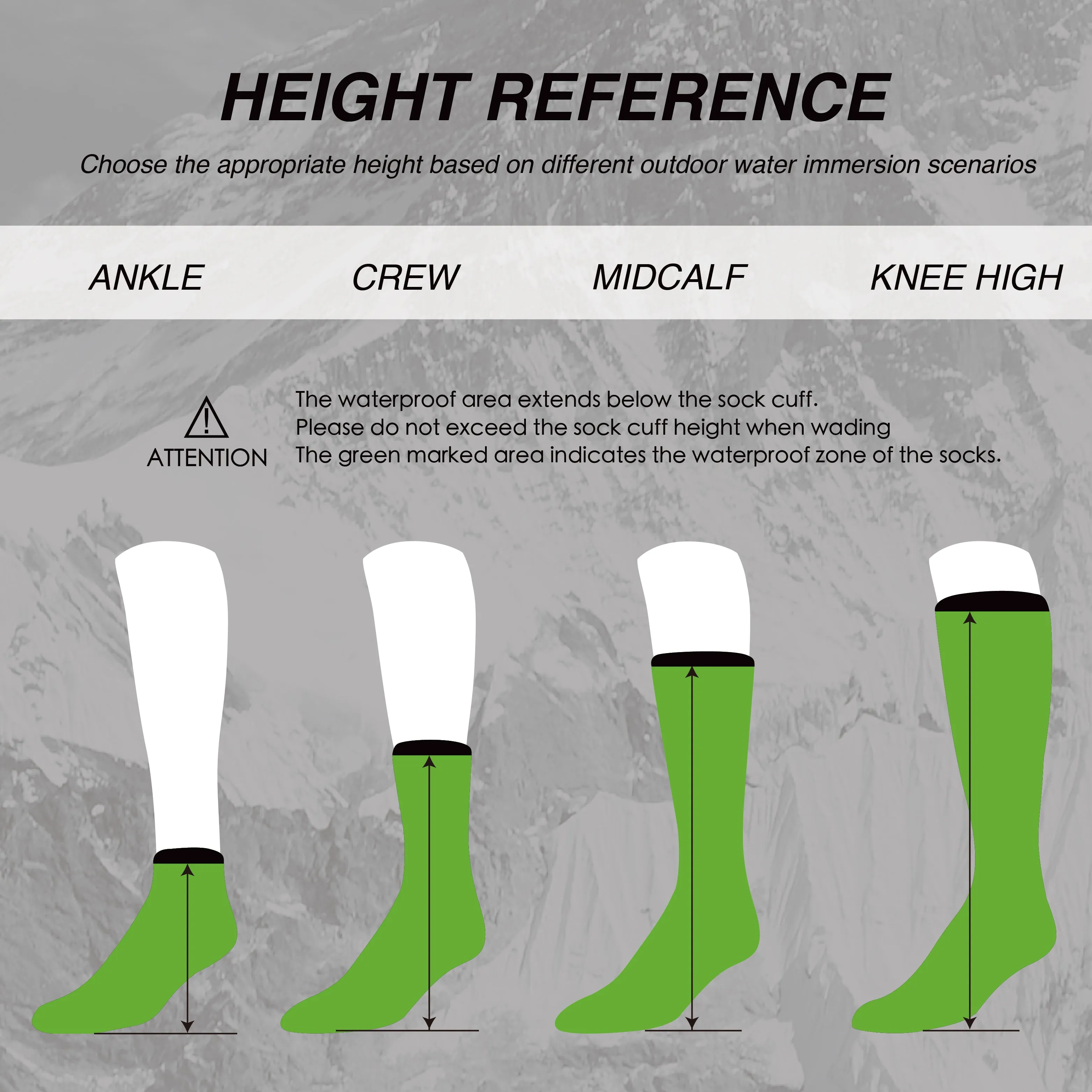 LEAKDRY Waterproof Breathable Socks Ultra Compression Knee High