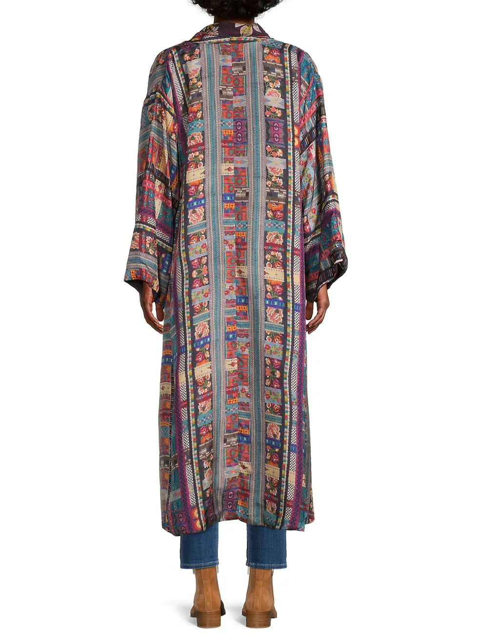 Lexi Heart Silk Kimono - Multi