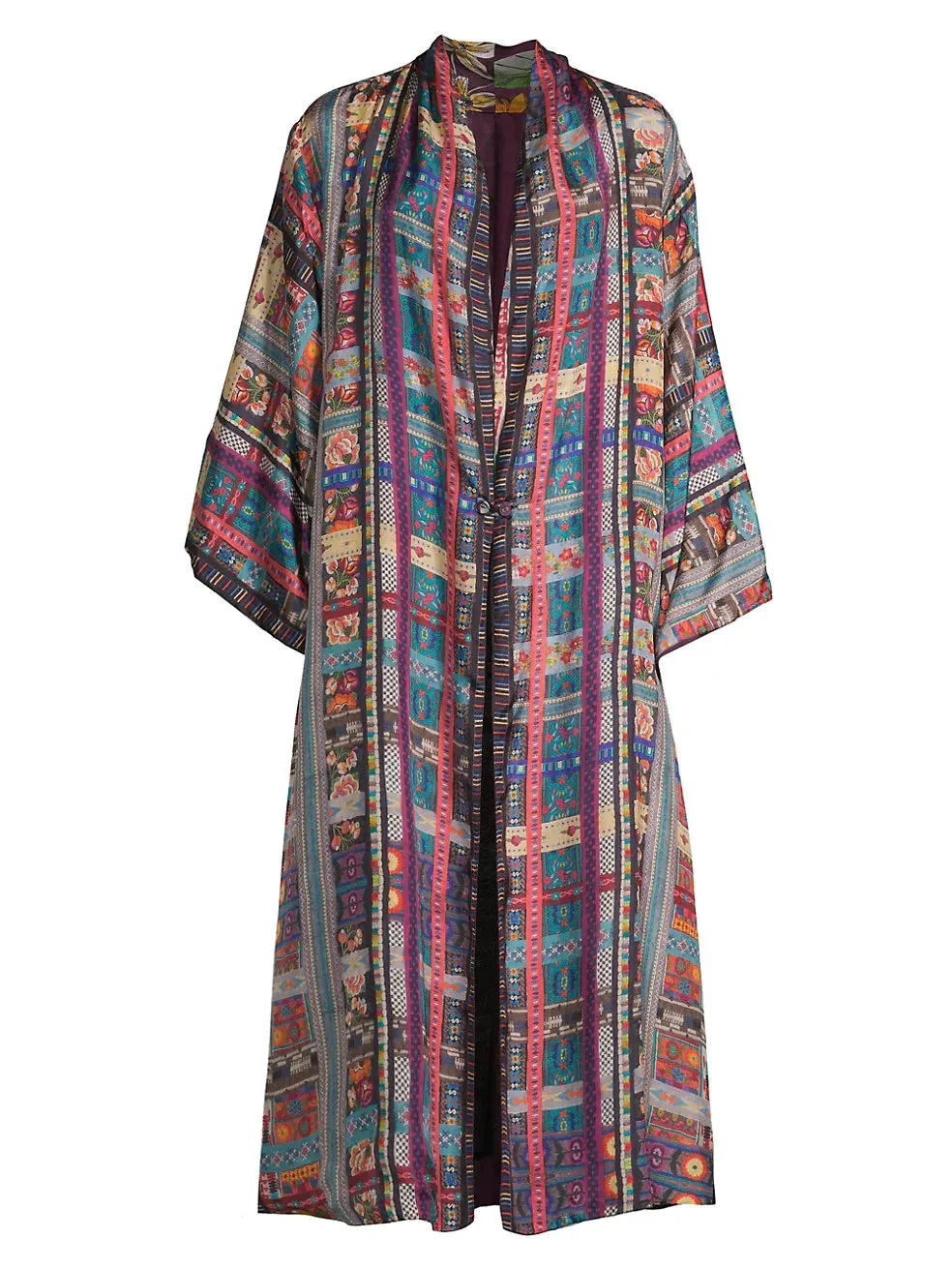 Lexi Heart Silk Kimono - Multi