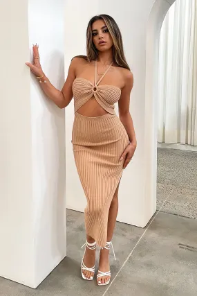 Lian Midi Dress - Tan