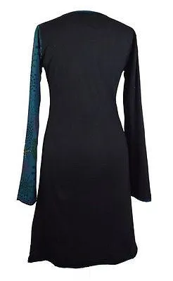 long-sleeved-dress-with-front-embroidery-stock-clearance