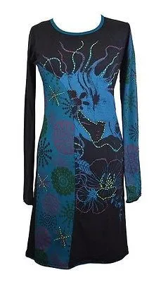 long-sleeved-dress-with-front-embroidery-stock-clearance