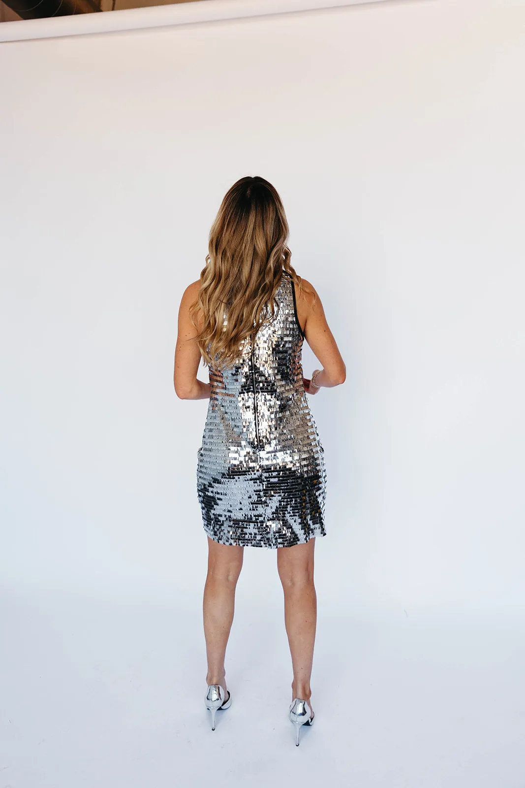 Melissa Mini Dress - Silver