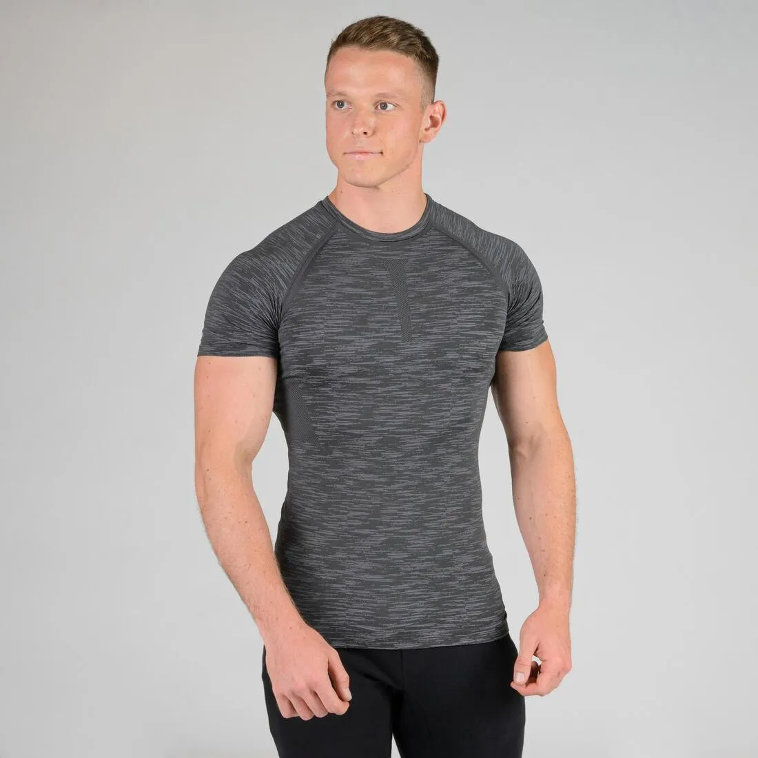 Men's Breathable Short-Sleeved Crew Neck Weight Training Compression T-Shirt