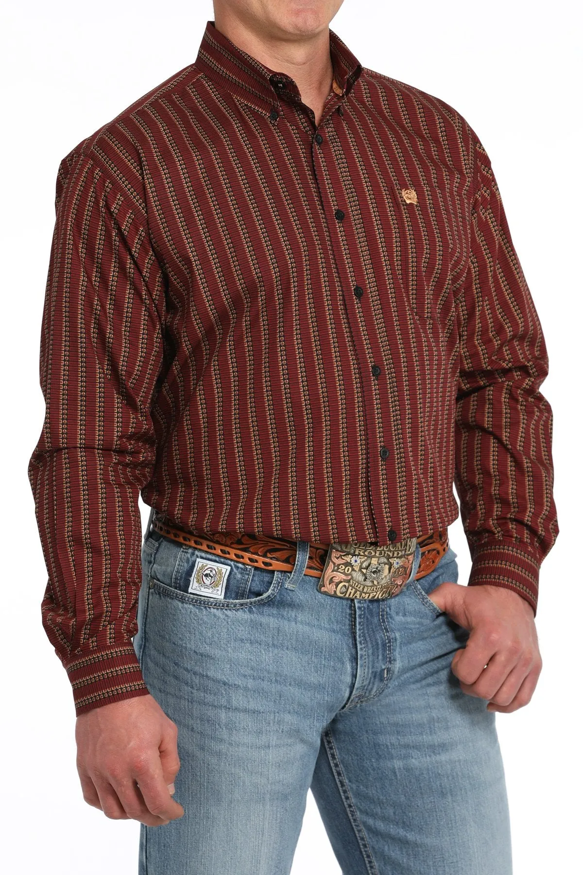 Men's Cinch Shotgun Shell Print Button-Down Western Shirt - MTW1105842