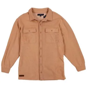 Men's Knit Shacket in Camel