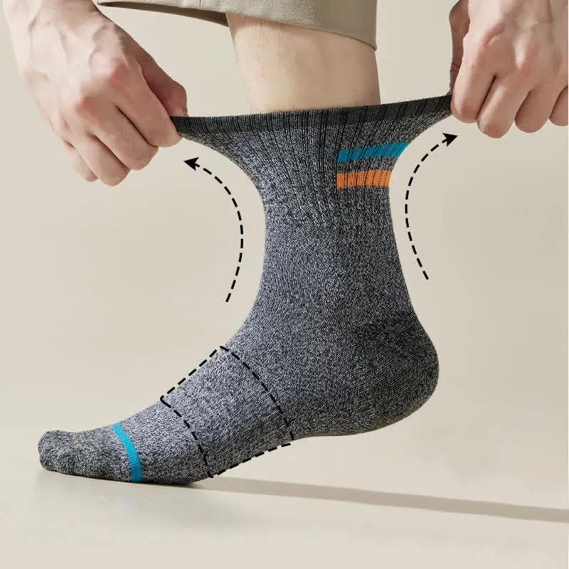 Men's Trendy Striped Pattern Crew Socks