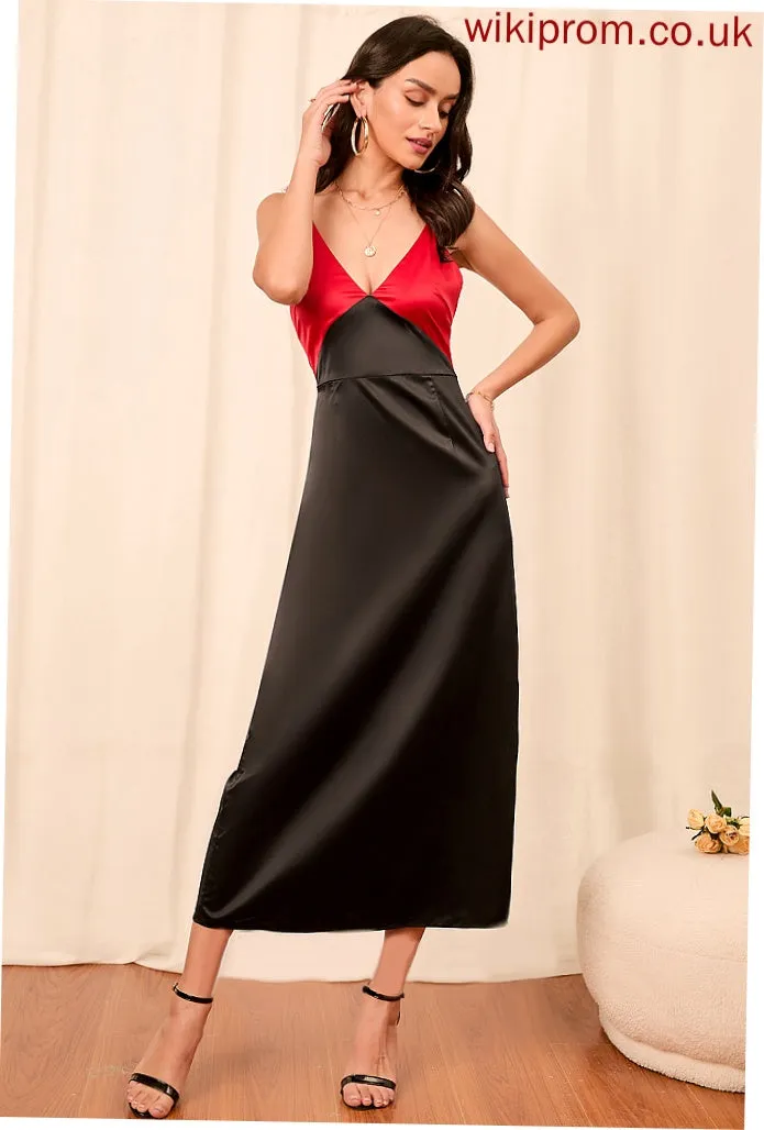 Midi Bodycon Dresses Club Dresses Deja Sexy Satin V-Neck Sleeveless