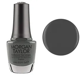 Morgan Taylor Lacquer Nail Polish - Fashion Week Chic - Slate Gray Creme - 15ML