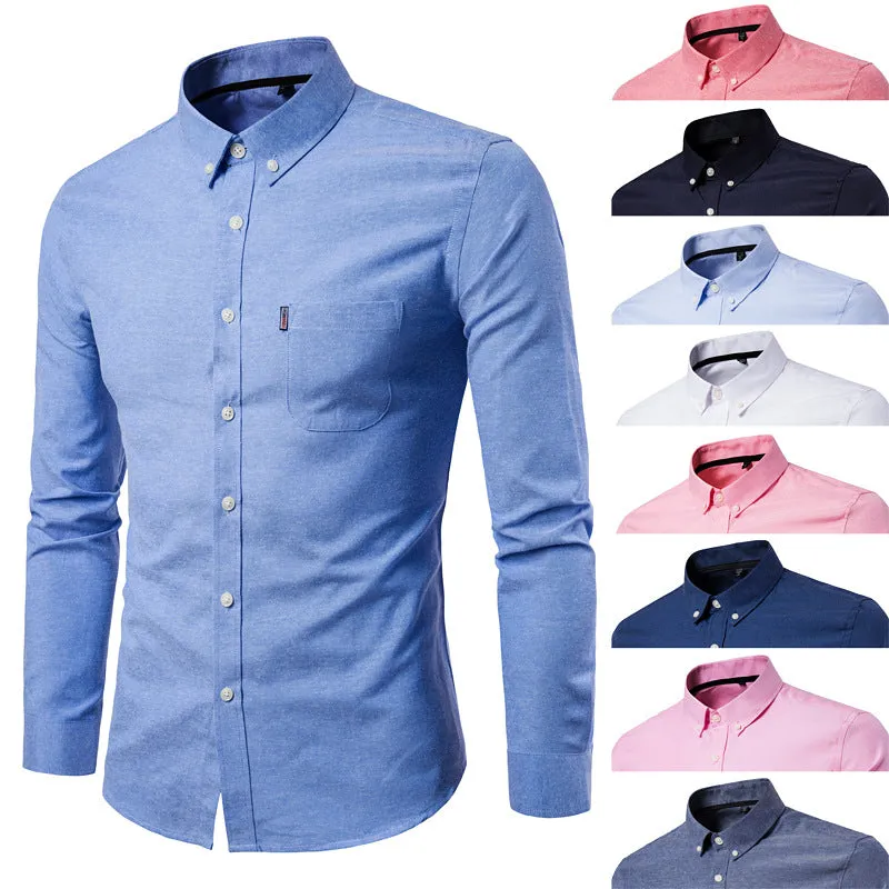 New Autumn And Winter Plus Size Oxford Shirt Men's Shirt