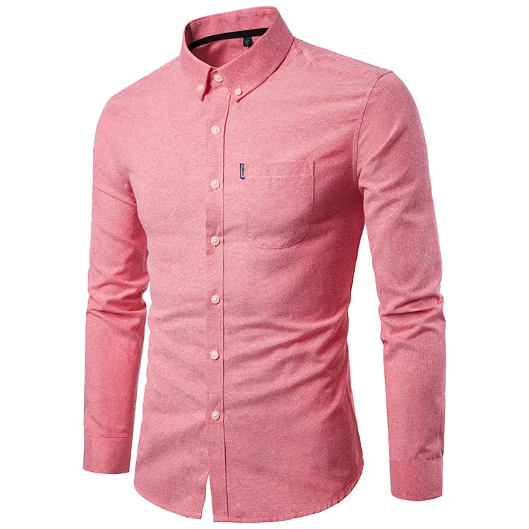 New Autumn And Winter Plus Size Oxford Shirt Men's Shirt