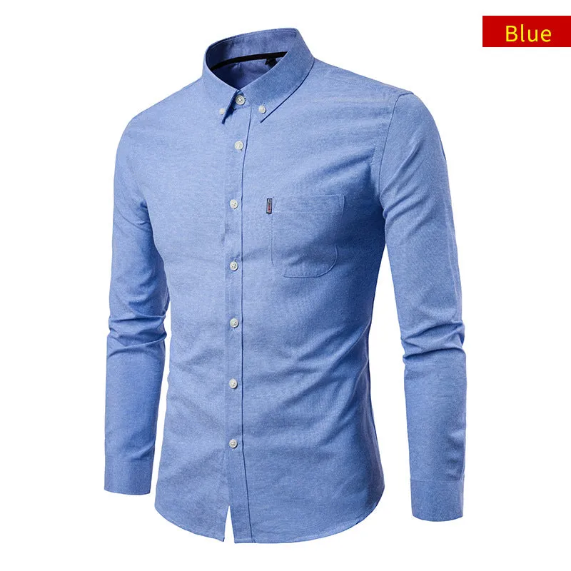 New Autumn And Winter Plus Size Oxford Shirt Men's Shirt