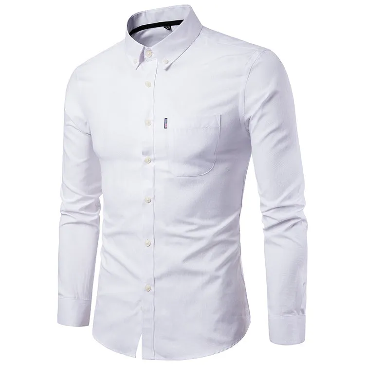 New Autumn And Winter Plus Size Oxford Shirt Men's Shirt