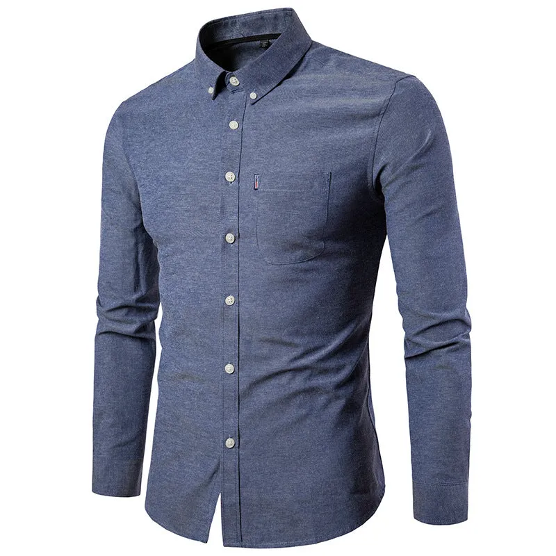 New Autumn And Winter Plus Size Oxford Shirt Men's Shirt