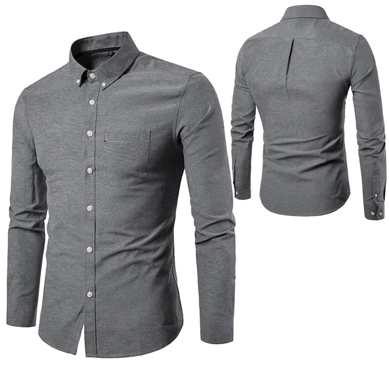 New Autumn And Winter Plus Size Oxford Shirt Men's Shirt