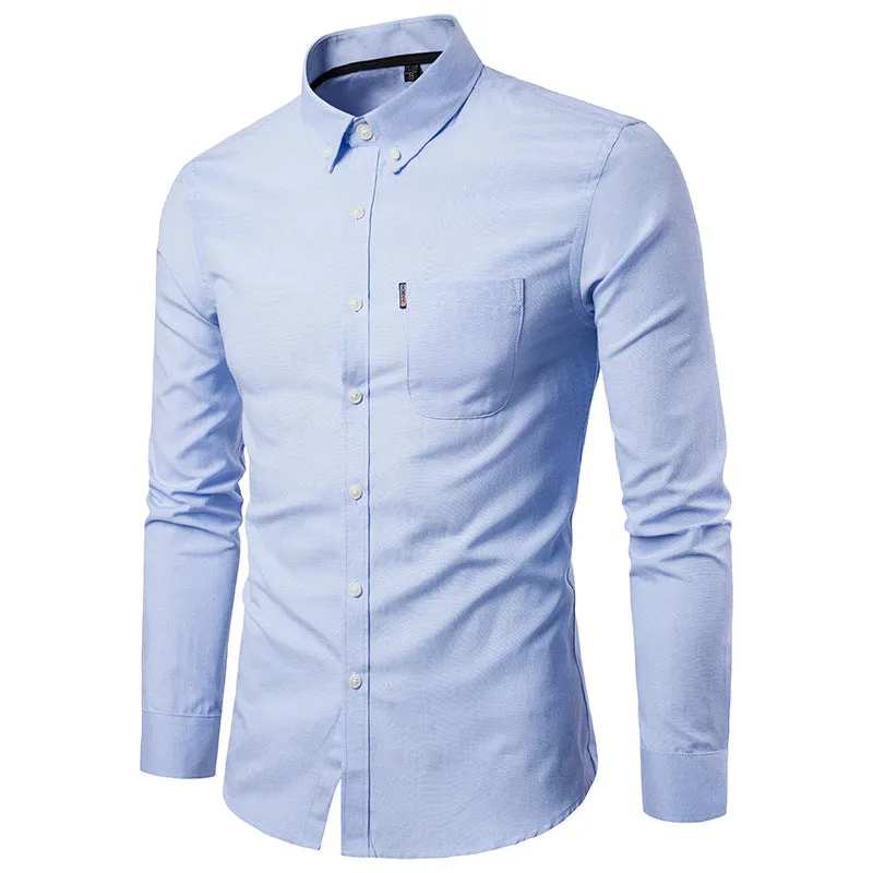 New Autumn And Winter Plus Size Oxford Shirt Men's Shirt