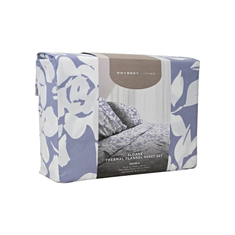 Odyssey Living Thermal Flannelette Printed Sloane Sheet Set