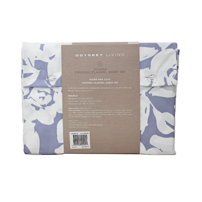 Odyssey Living Thermal Flannelette Printed Sloane Sheet Set