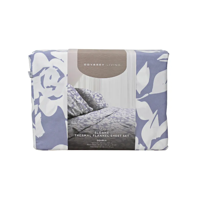 Odyssey Living Thermal Flannelette Printed Sloane Sheet Set